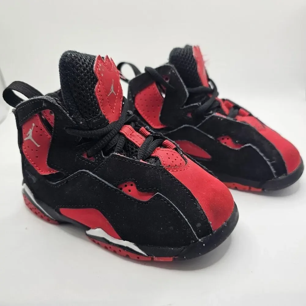 Air Jordan Air True Flight Red Black Toddler 7c